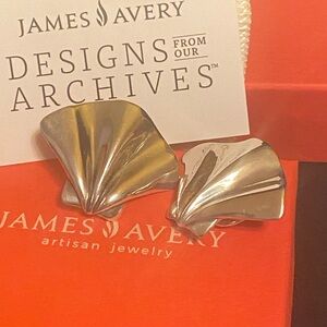 James Avery Rare 2025 Archives Silver Concha Espanola French Clip Earrings